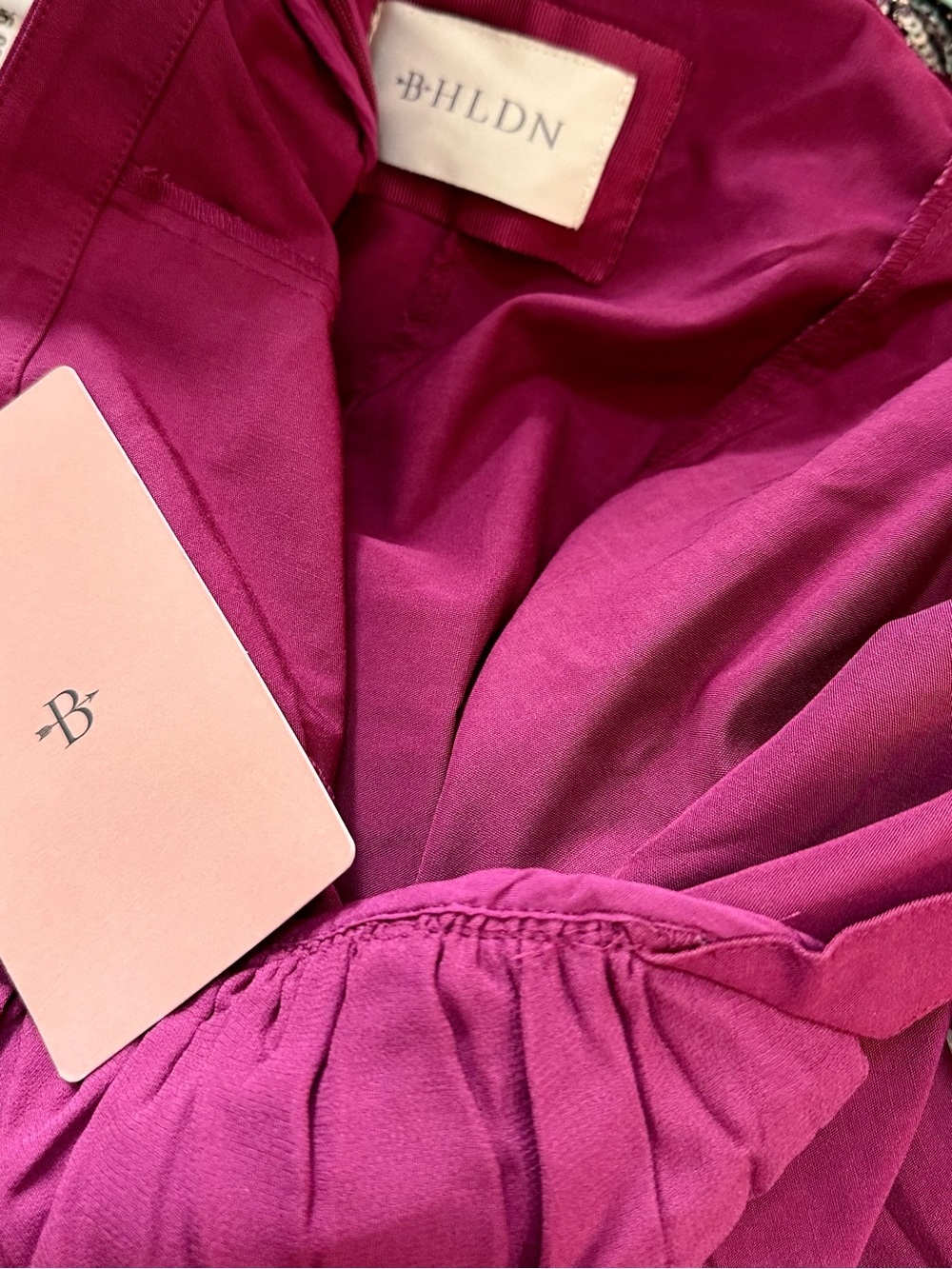 BHLDN Twist-Halter Midi Dress in Bright Magenta - Picture 9 of 10